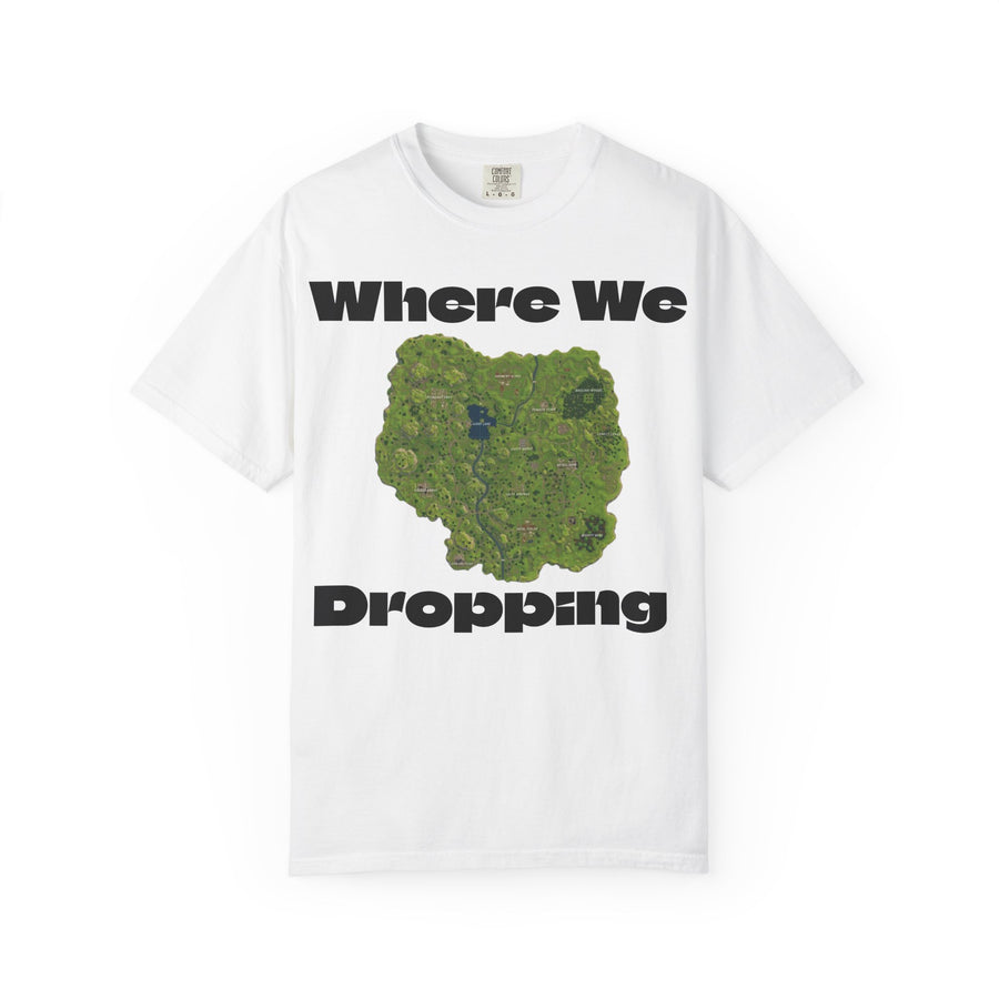 Viral "Where We Dropping" Fortnite Map T-Shirt